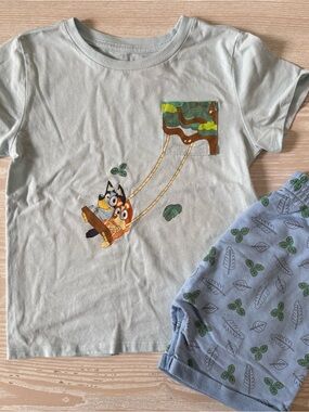 Bluey Kids Graphic T-Shirt and Shorts set